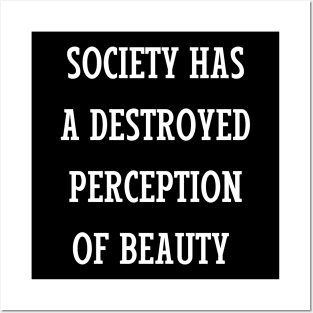 society has a destroyed perception of beauty Posters and Art